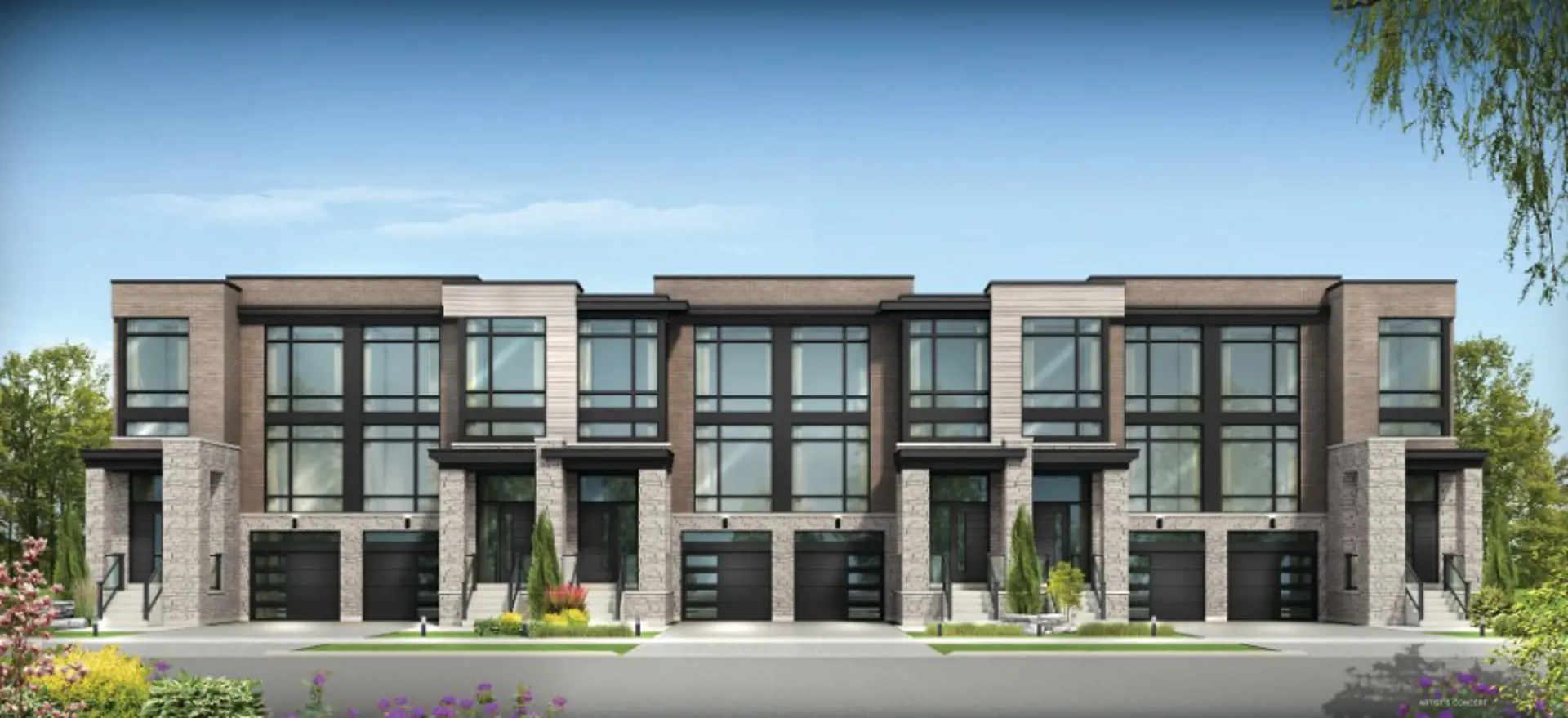 Brand new freehold townhomes for sale in Oakville Prices RVH