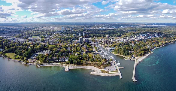 View from the Air Of the City of Oakville Ontario