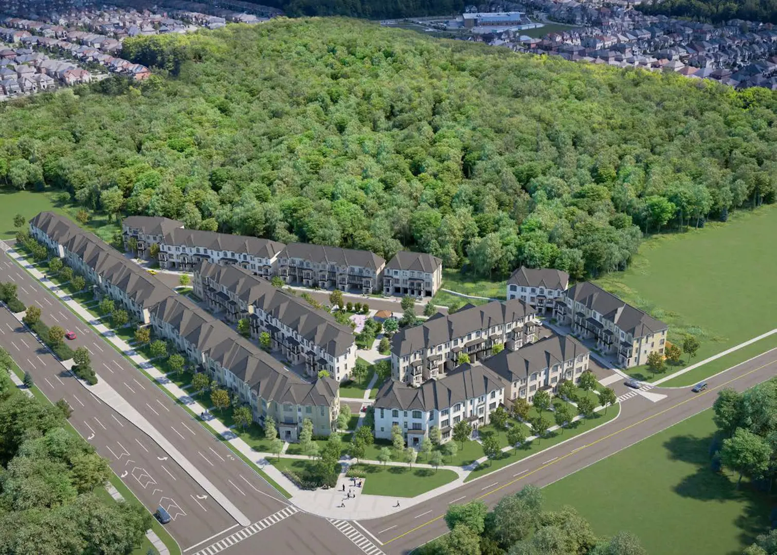 Archetto Townhomes for sale in Vaughan Aereal View