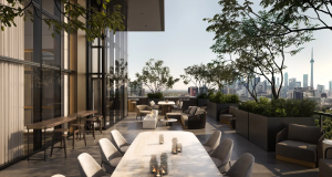 Forêt Forest Hill Terrace View displaying a large table for parties and gatherings