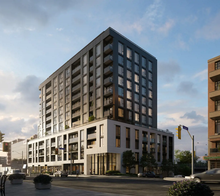 Westbend Street view of preconstruction project Elegant View of finished building