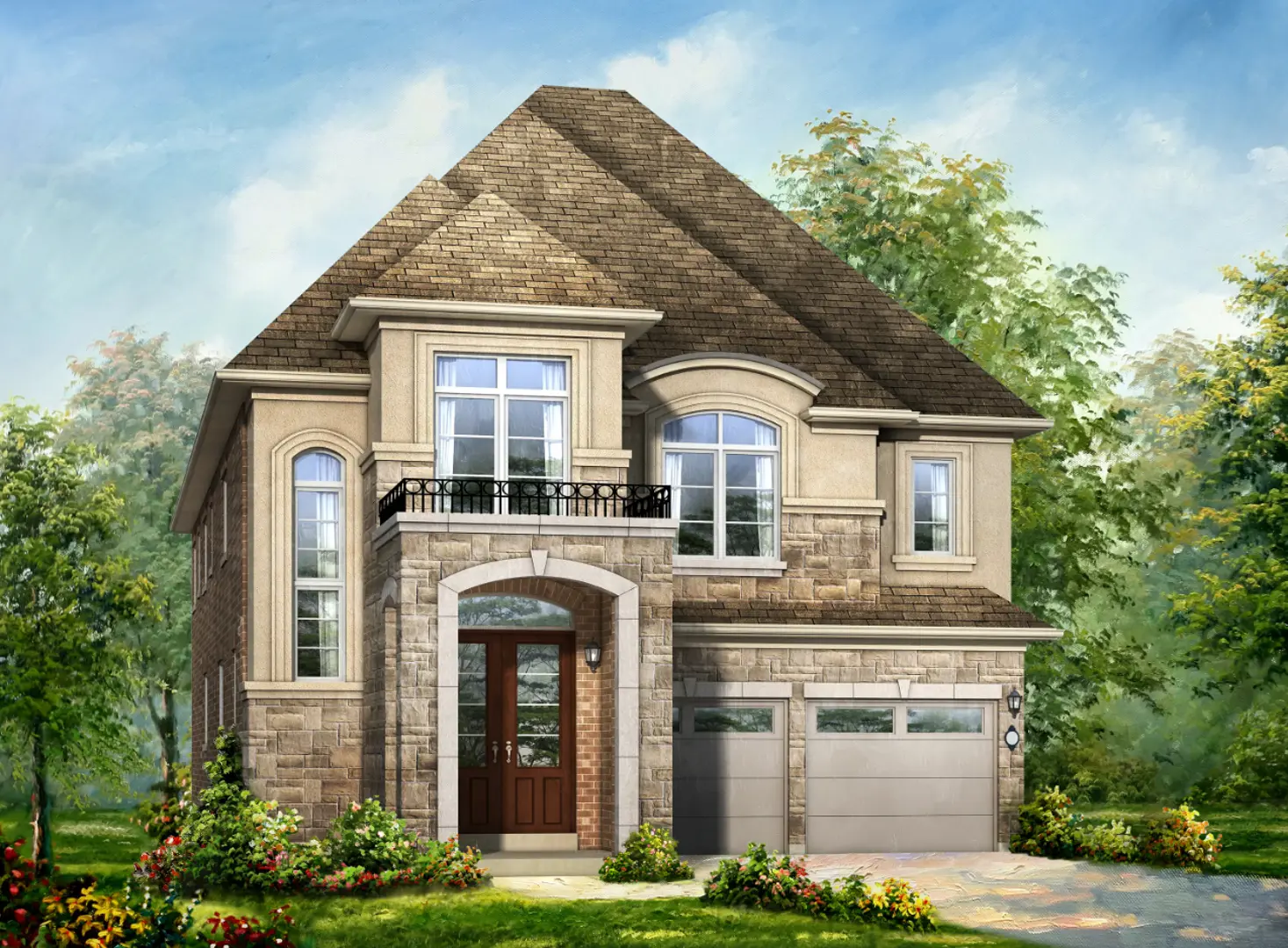 Freehold Detached Home Exterior of model one