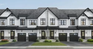 Front View Of Townhomes from the pre construction south coast in wellington