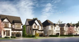 Joshua Creek Montage Pre Construction Freehold Townhomes and Detached Homes Community View