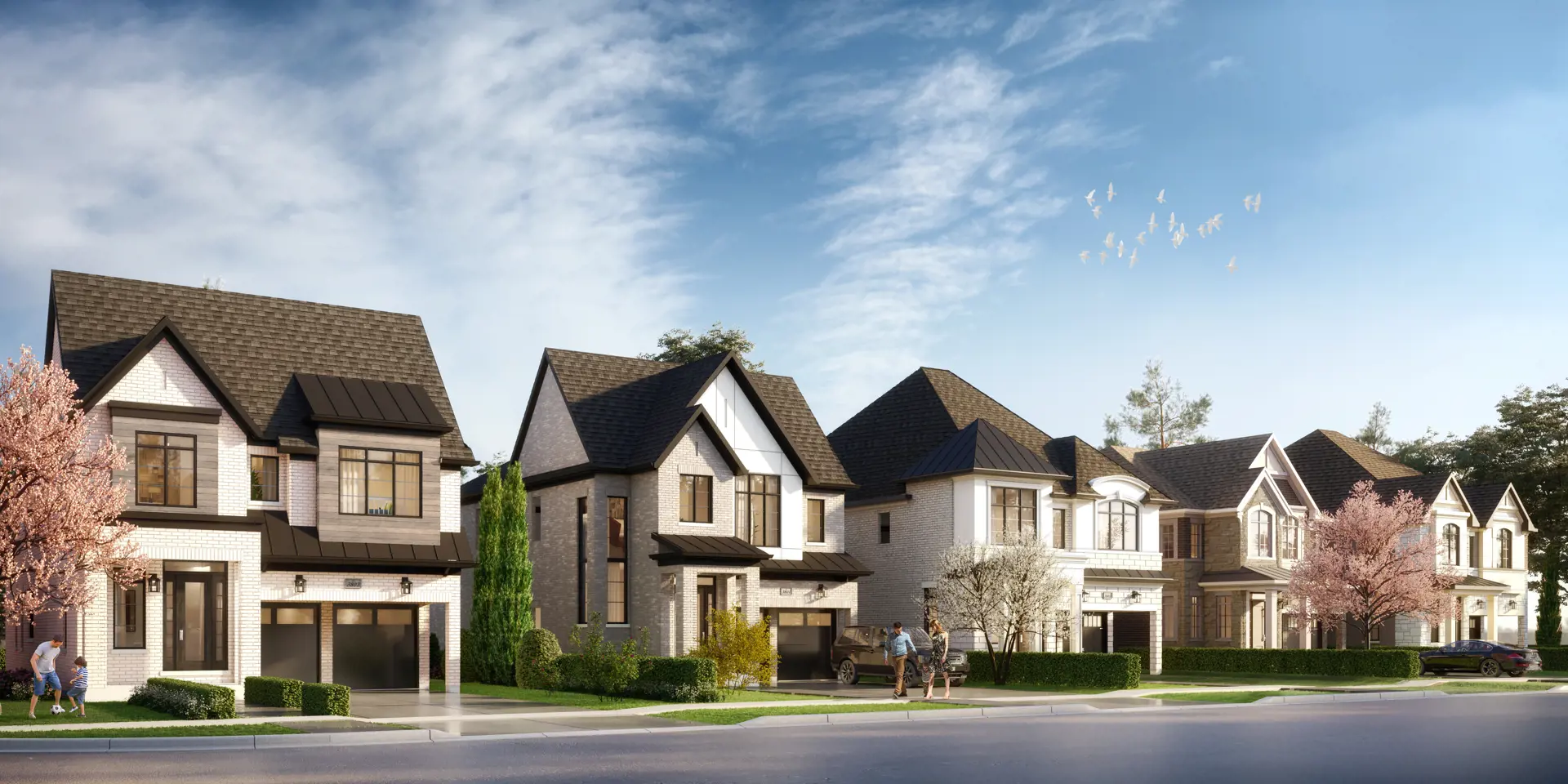 Joshua Creek Montage Pre Construction Freehold Townhomes and Detached Homes Community View