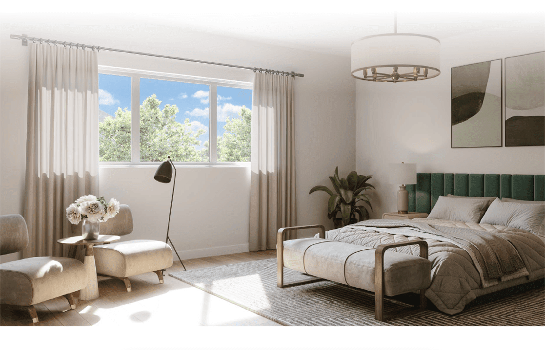 Five Creeks Preconstruction home model room from detachd home