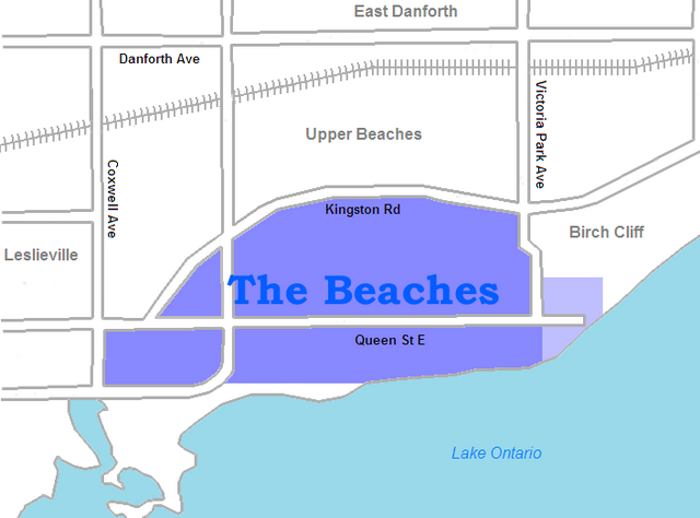 Neighbour of Beaches Map