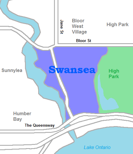Neighbour of Swansea map