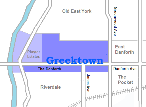Neighbour of The Danforth map