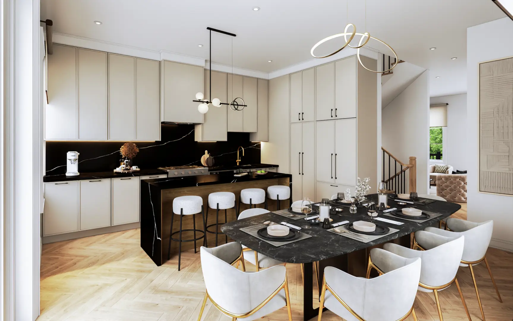 Kerr Village - Townhomes at Oakville Living Room View