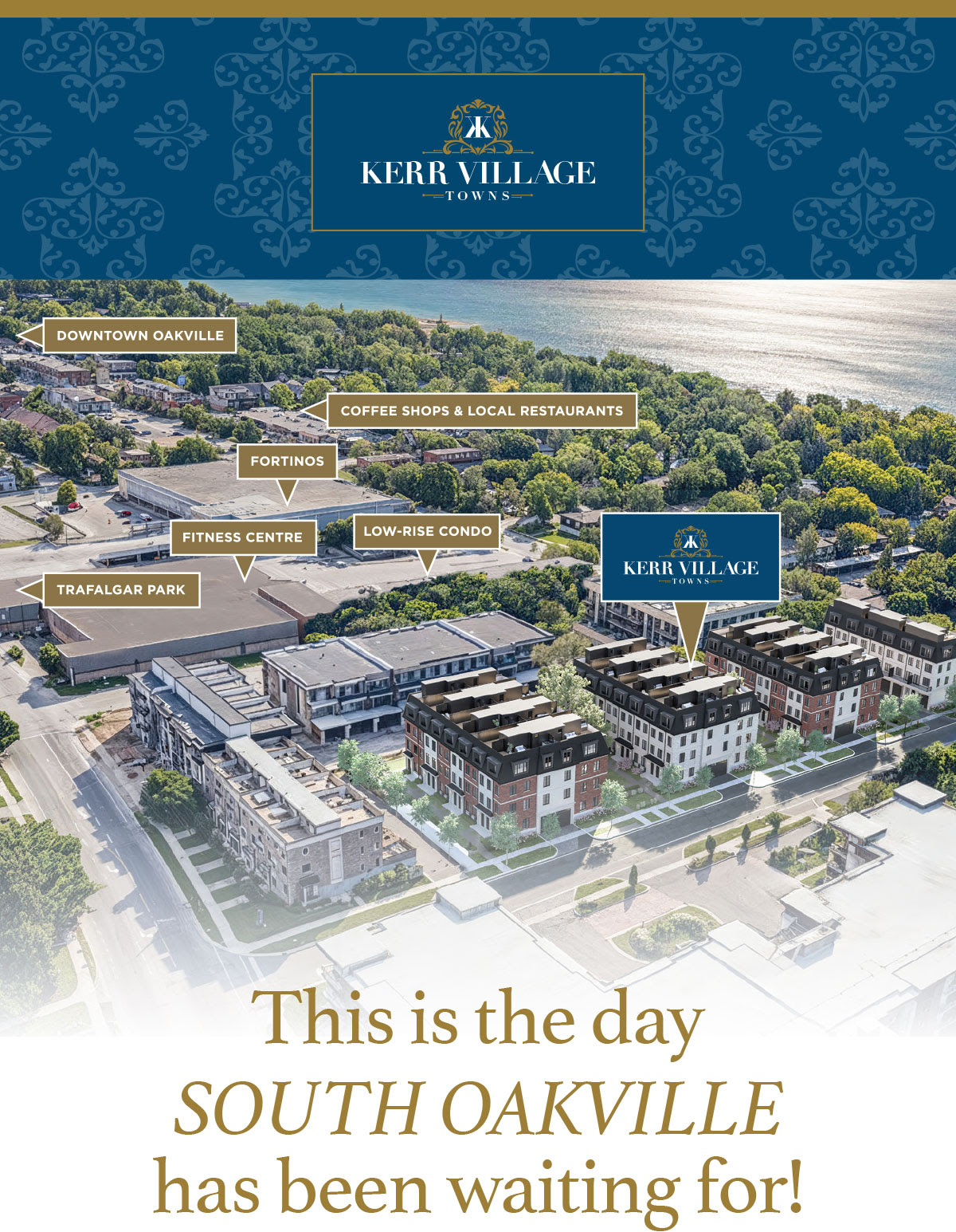 Kerr Village - Townhomes at Oakville project location