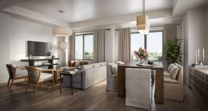 The Nine - Townhomes at Mississauga, ON living room