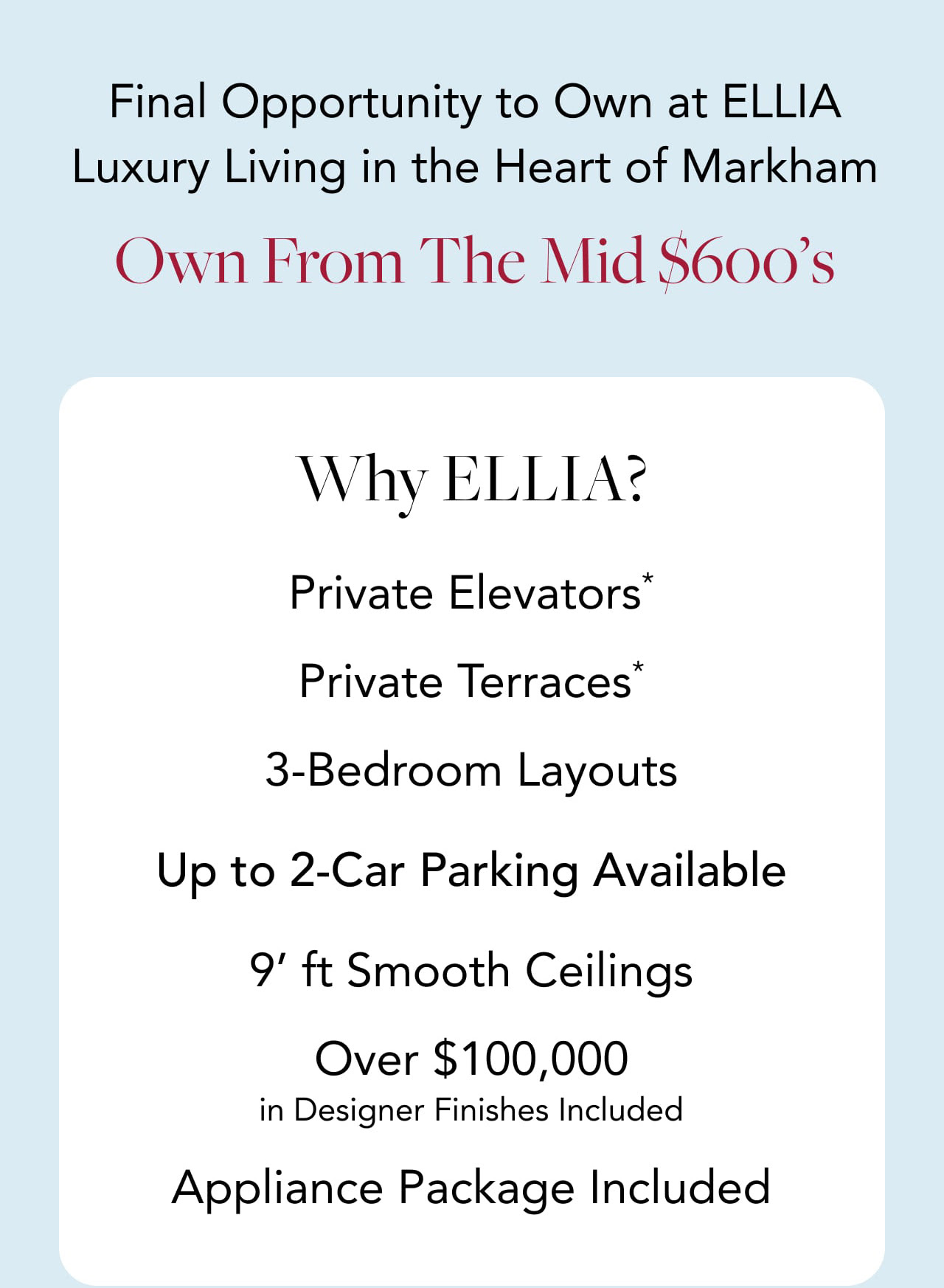 Ellia Homes Big Promotion 2