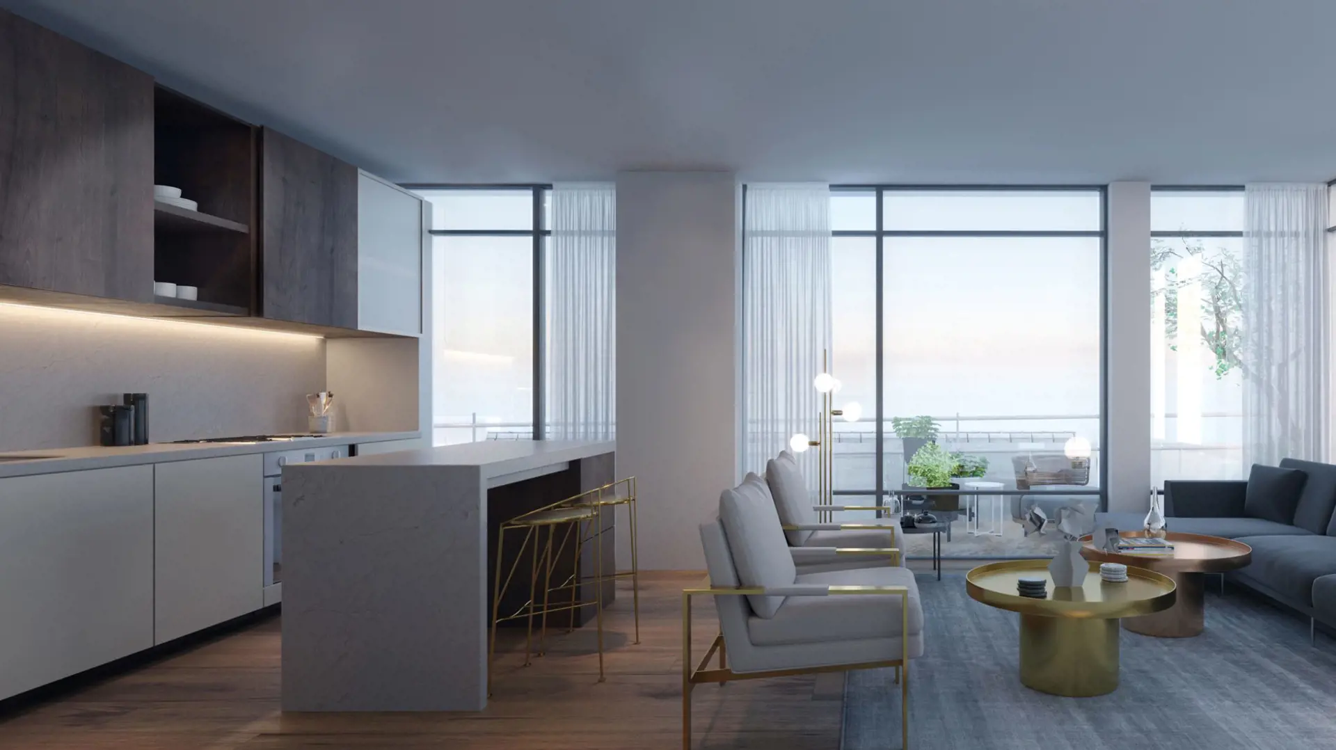 Distrikt Trailside - Condos and Condo townhomes for sale in Oakville, ON - Living Room