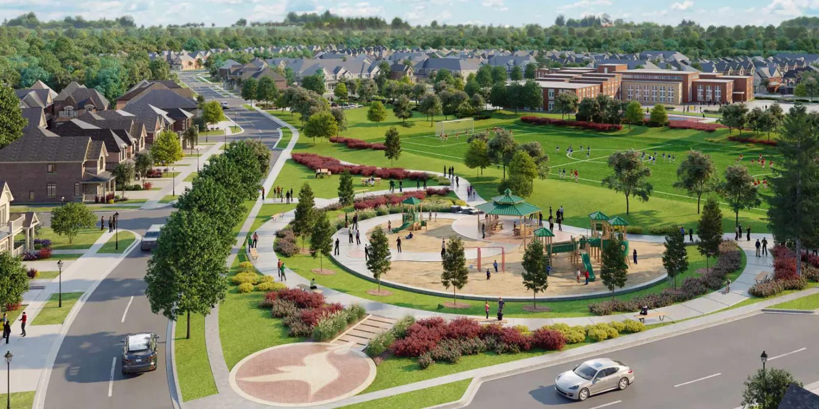 New Seaton - Townhomes for sale in Pickering Aereal View New Seaton - Townhomes for sale in Pickering Aereal View