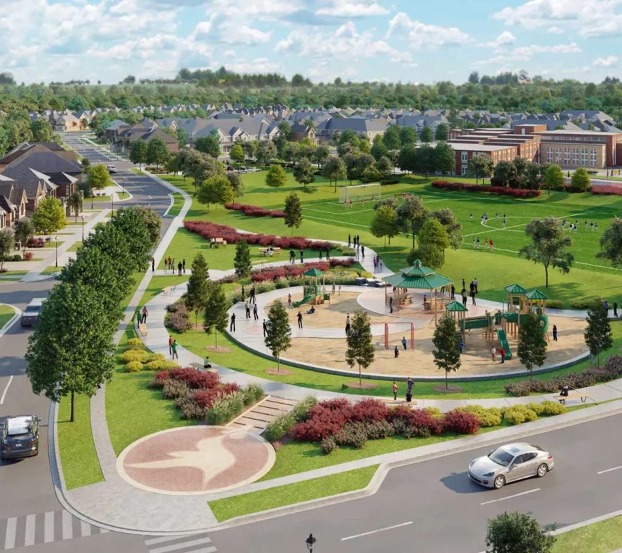 New Seaton - Townhomes for sale in Pickering Aereal View