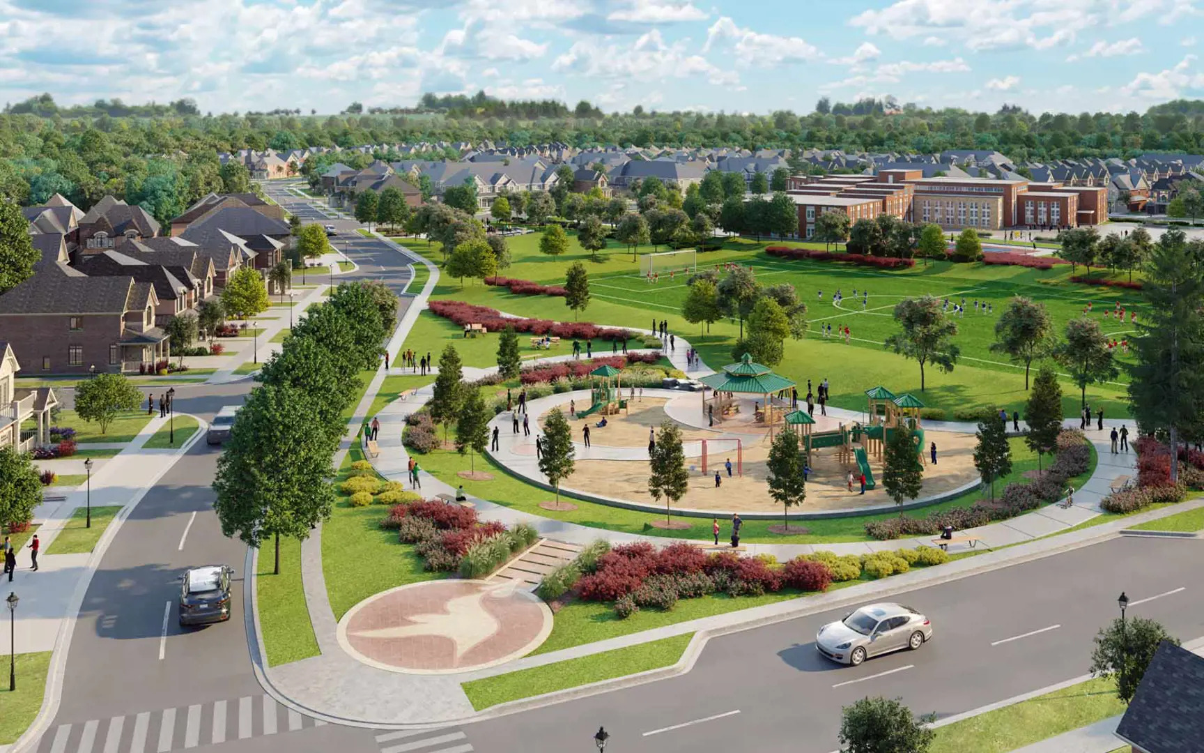 New Seaton - Townhomes for sale in Pickering Aereal View